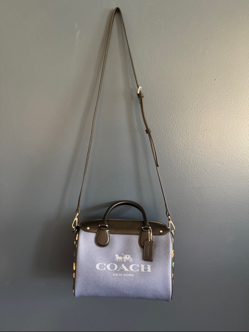COACH Bennett Tea Rose floral satchel with wallet - Picture 10 of 10